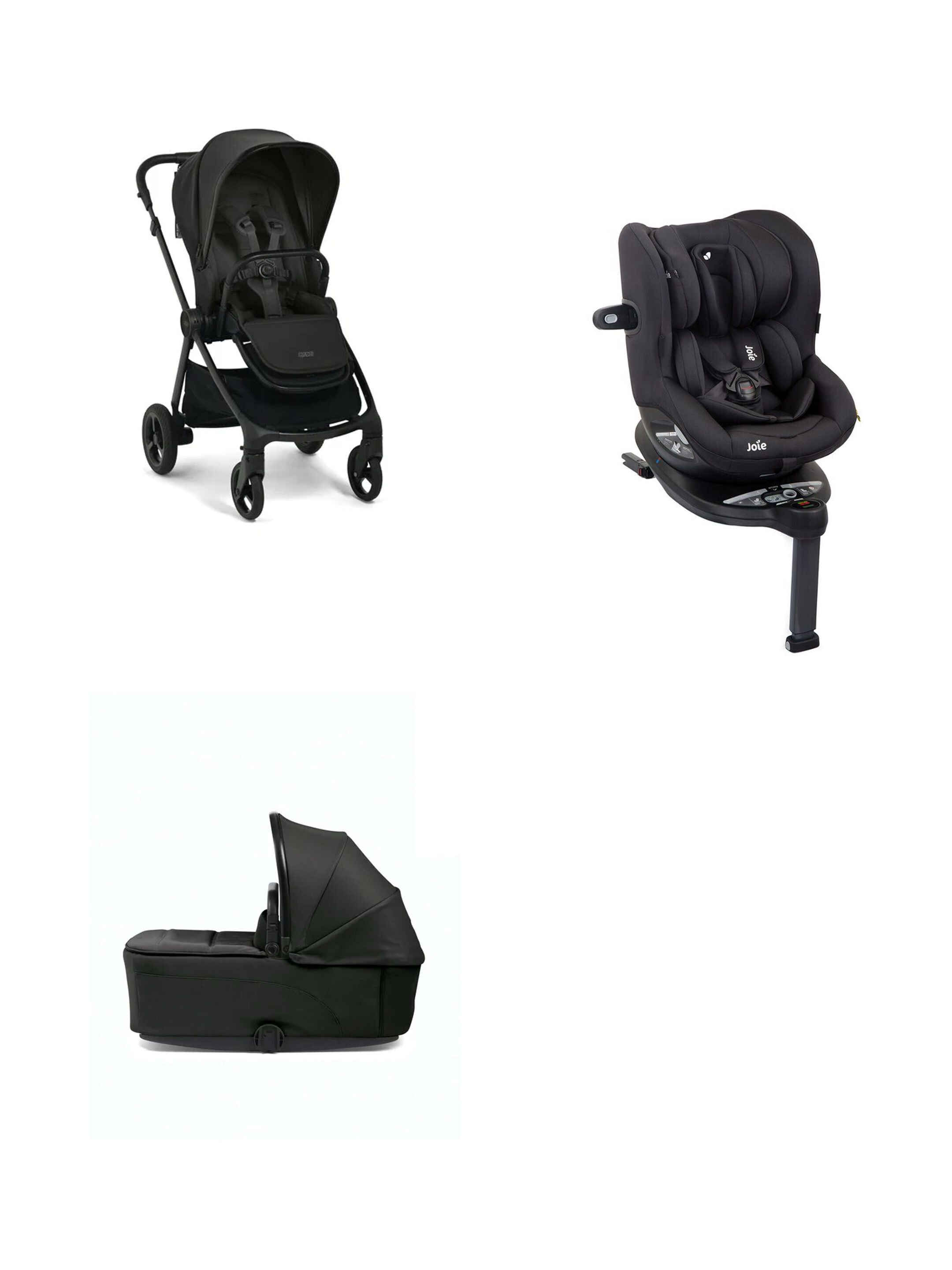 Vardo Noir Pushchair 3 Piece Bundle with Joie Car Seat Coal image number 1