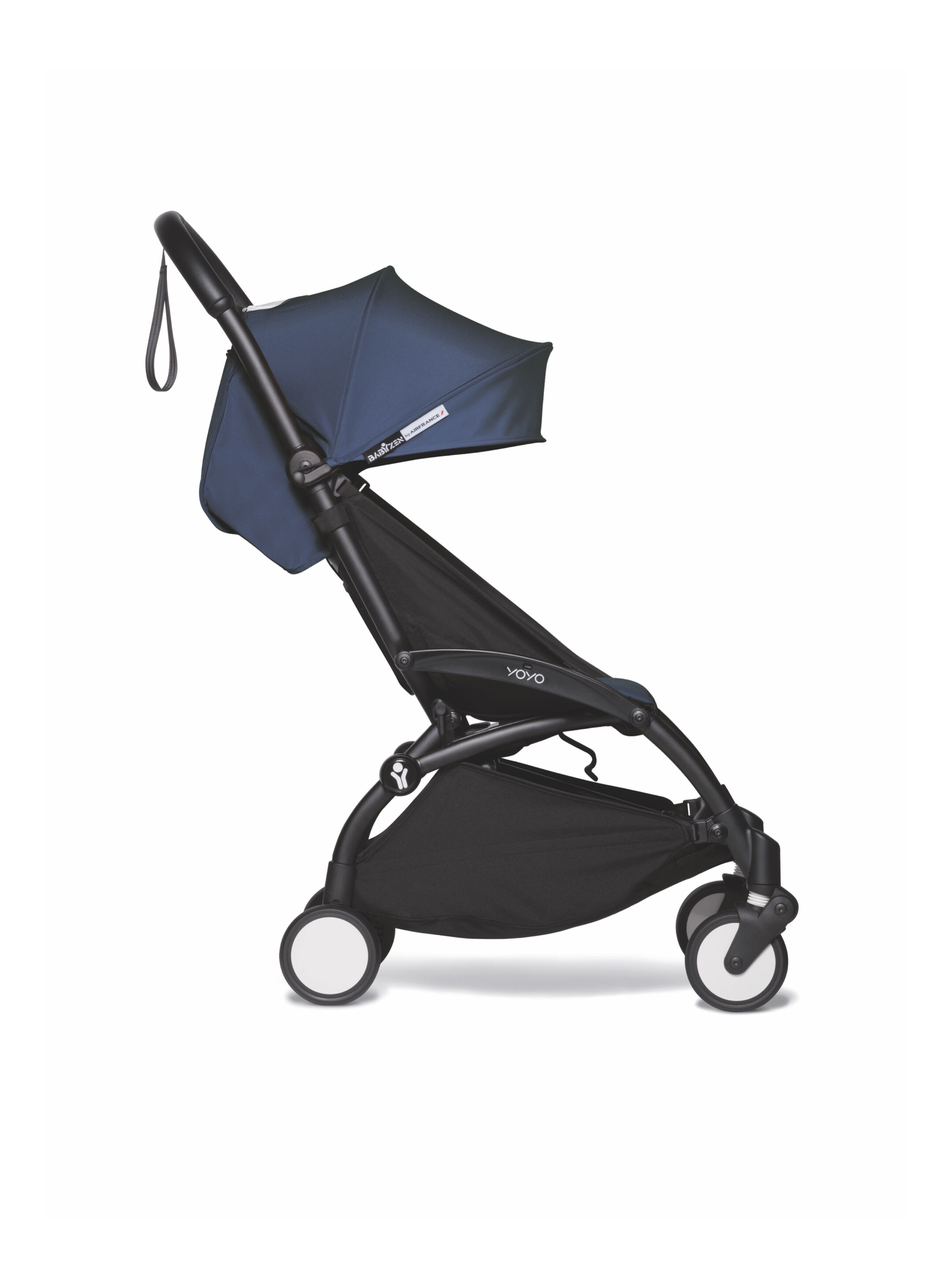 YOYO2 Stroller Black Frame with Air France Blue 6+ Color Pack image number 2