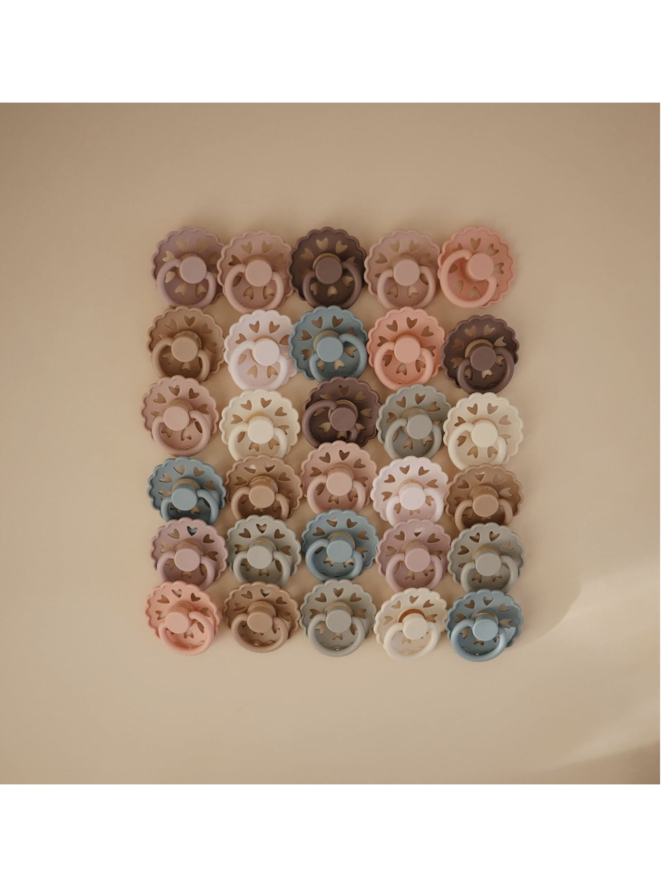 FRIGG Fairytale Latex Baby Pacifier 6-18M 2-Pack Twilight Mauve/Primrose - Size 2 image number 6