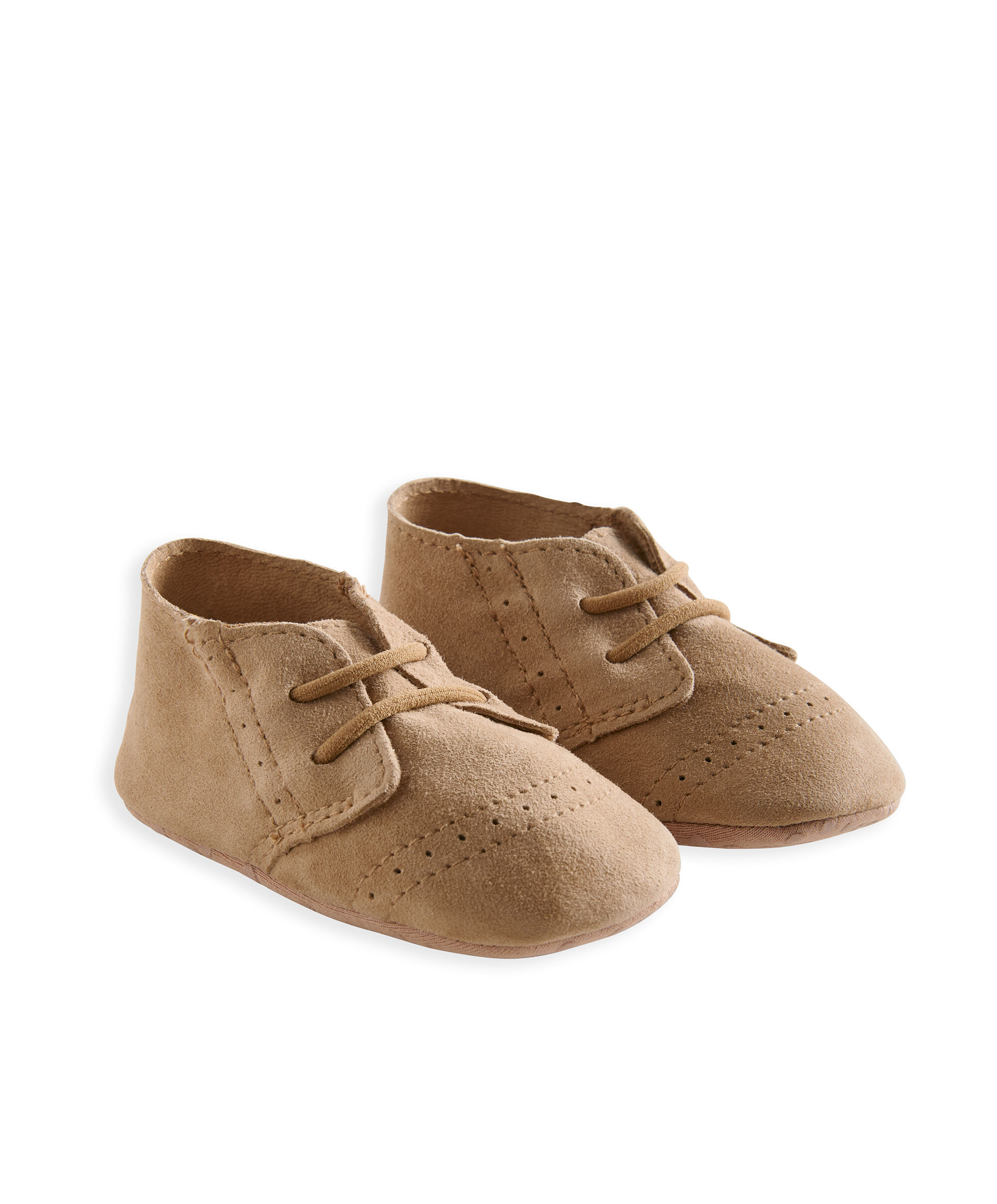 Suede Pram Shoes - Tan image number 2