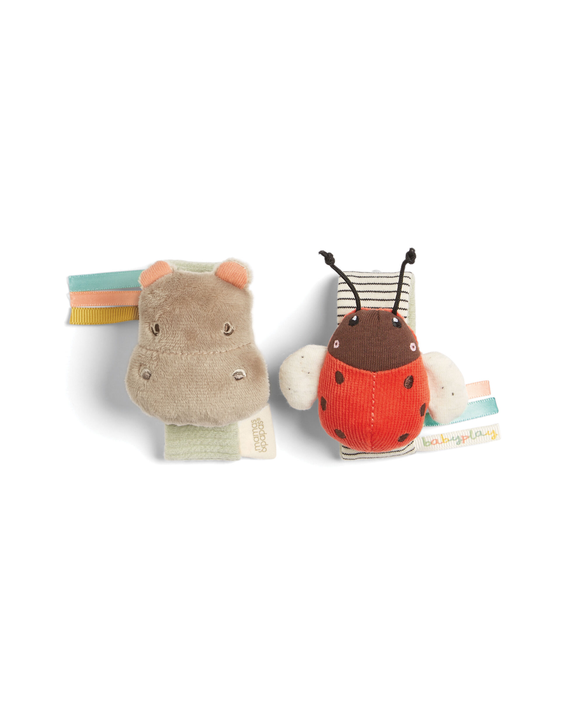 2PK Wrist Rattle - Hippo/ladybird image number 2