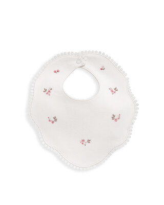 Floral Embroidered Bib