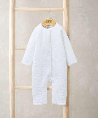 Mamas & Papas Quilted Romper - White