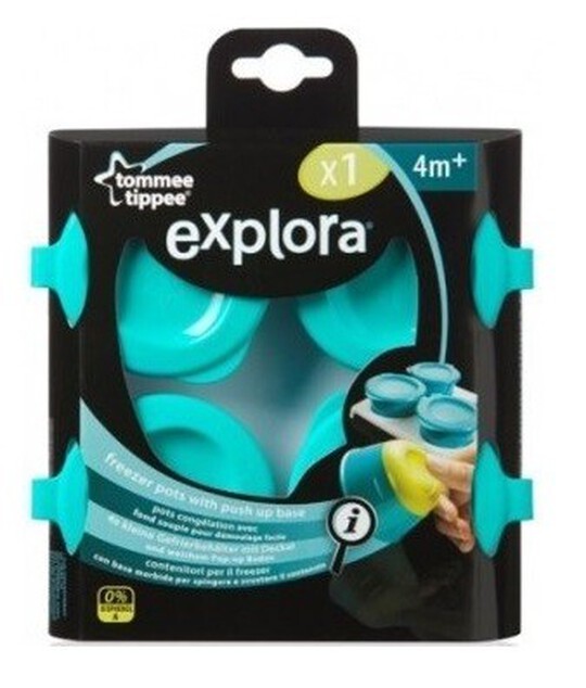 Tommee Tippee Explora Pop up Freezer Pots & Tray - Blue image number 2