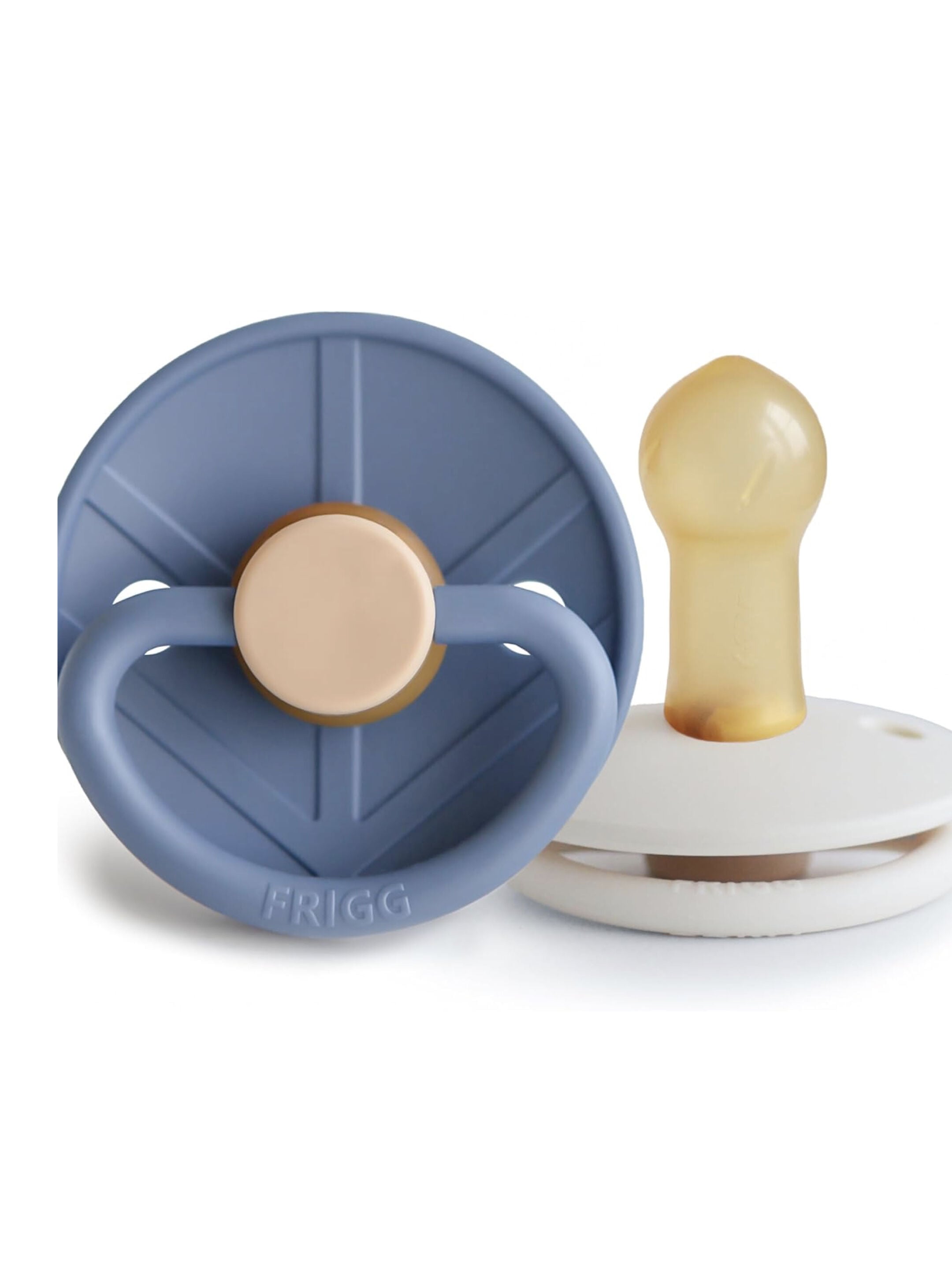 FRIGG Little Viking Silicone Baby Pacifier 6-18M 2-Pack Ocean View/Cream - Size 2