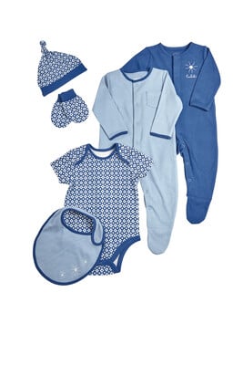6 Piece Blue Clothing Set