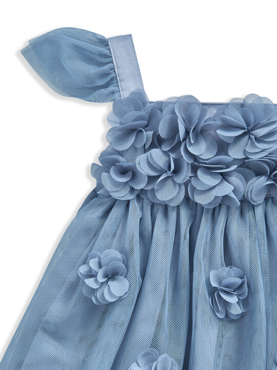 Blue Corsage Flower Dress image number 3