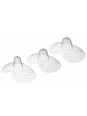Mam Baby Nipple Shield Breastfeeding - 0 M+ | Clear Clear - Size- L | Pack of 3