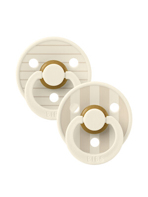 Bibs 2 Pack Colour Pin Latex S2 - Ivory Vanilla Mix (6+ months)