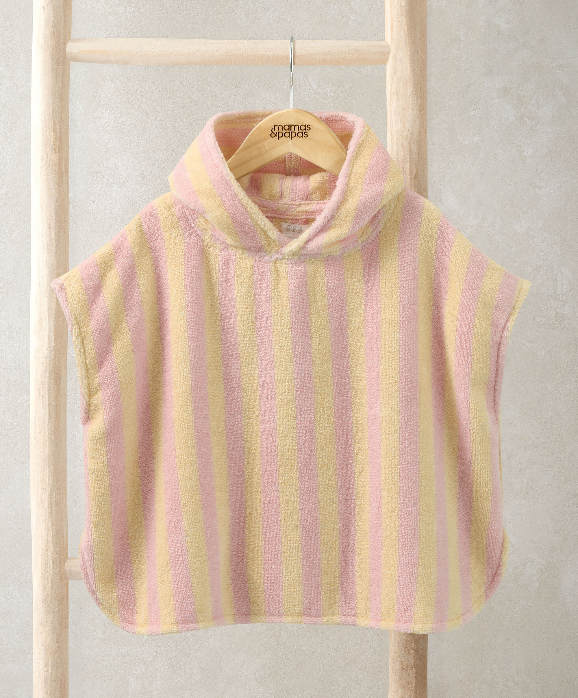 Pink Stripped Poncho Towel