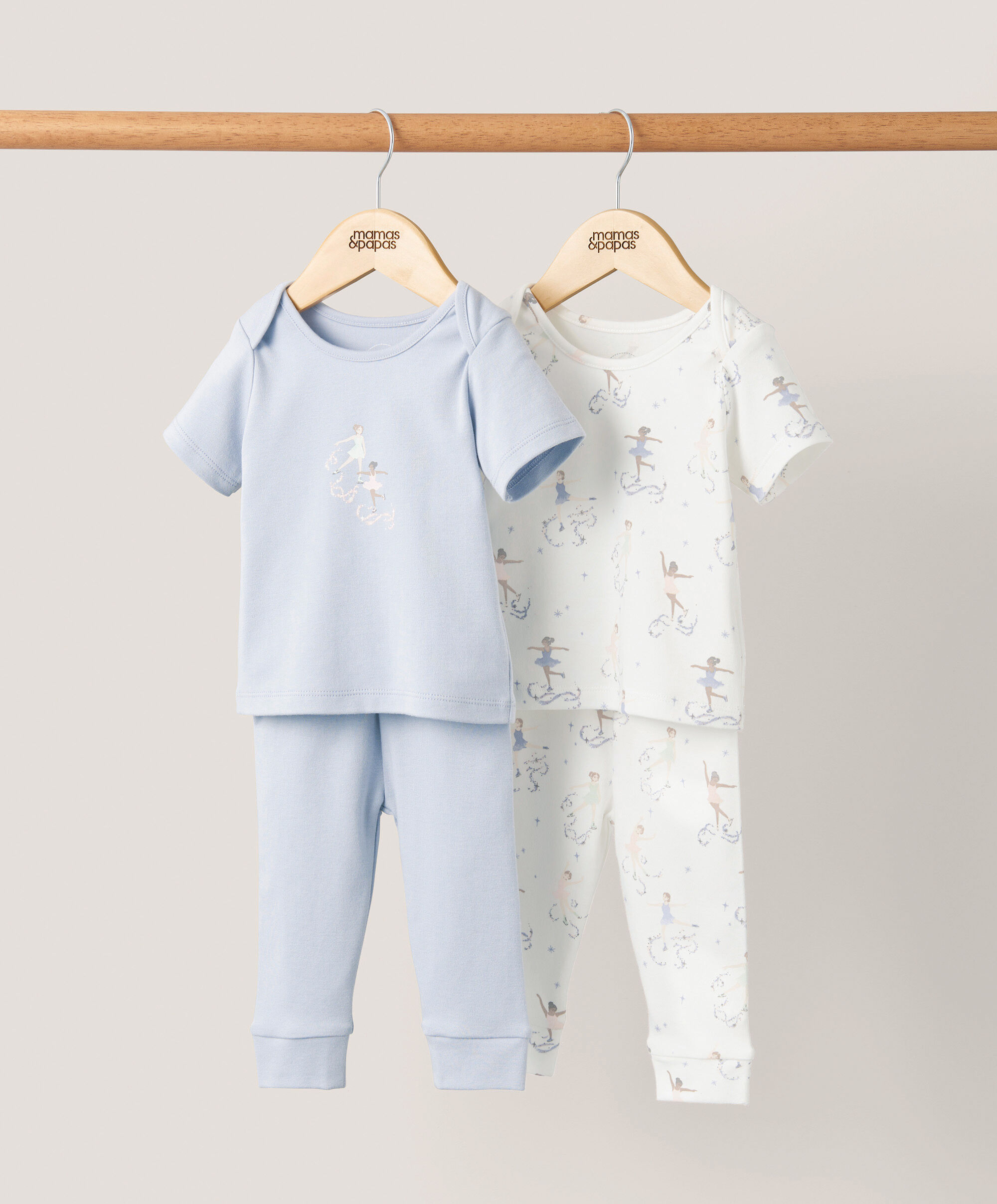 Dancing On Ice Jersey PJs (Set of 2) - Pink image number 1