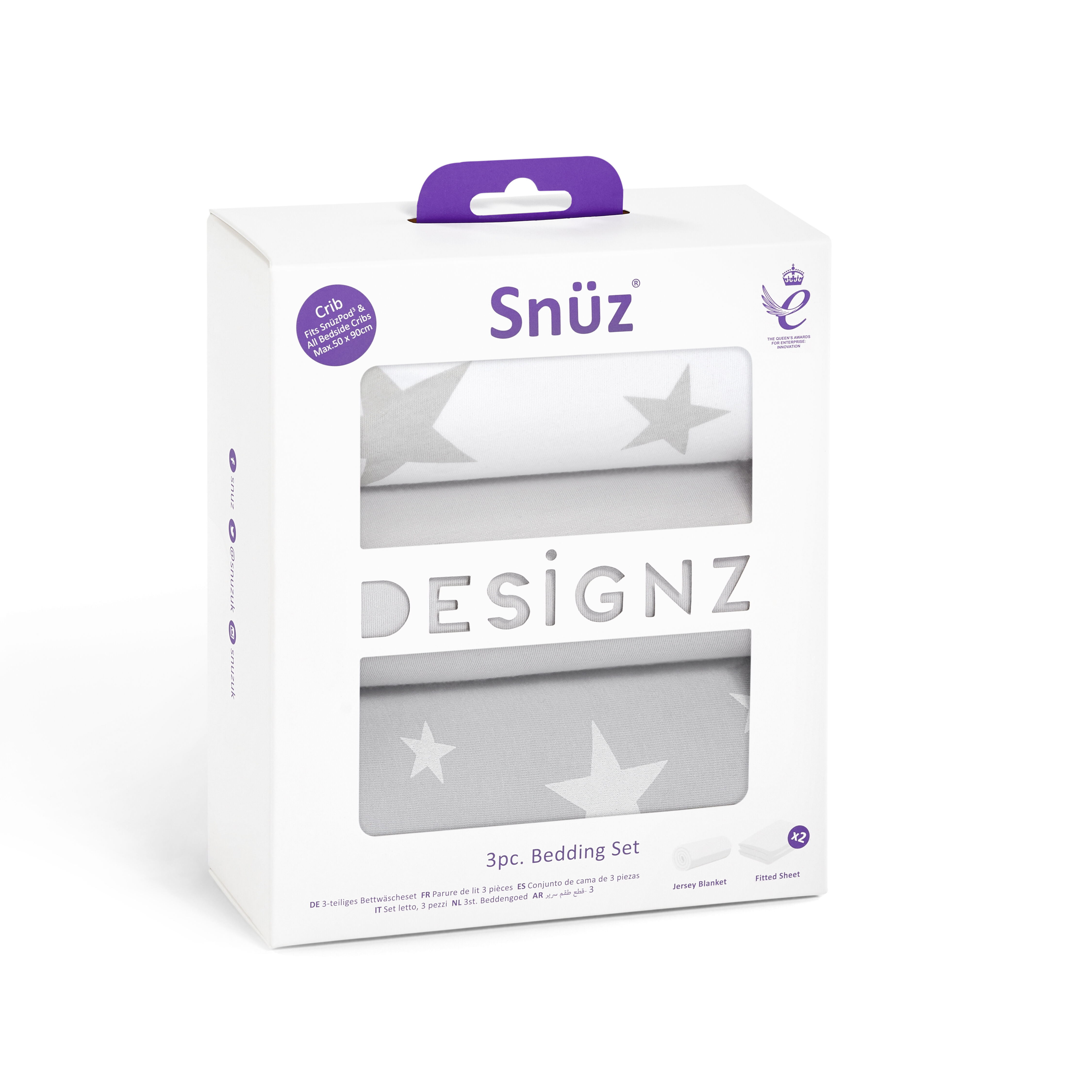 Snuz 3pc Crib Bedding Set &ndash; Stars image number 2