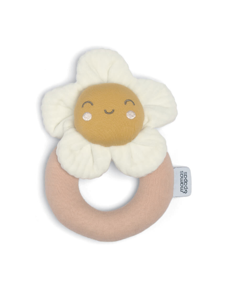 Grateful Garden Flower Grabber Ring Rattle Toy image number 1