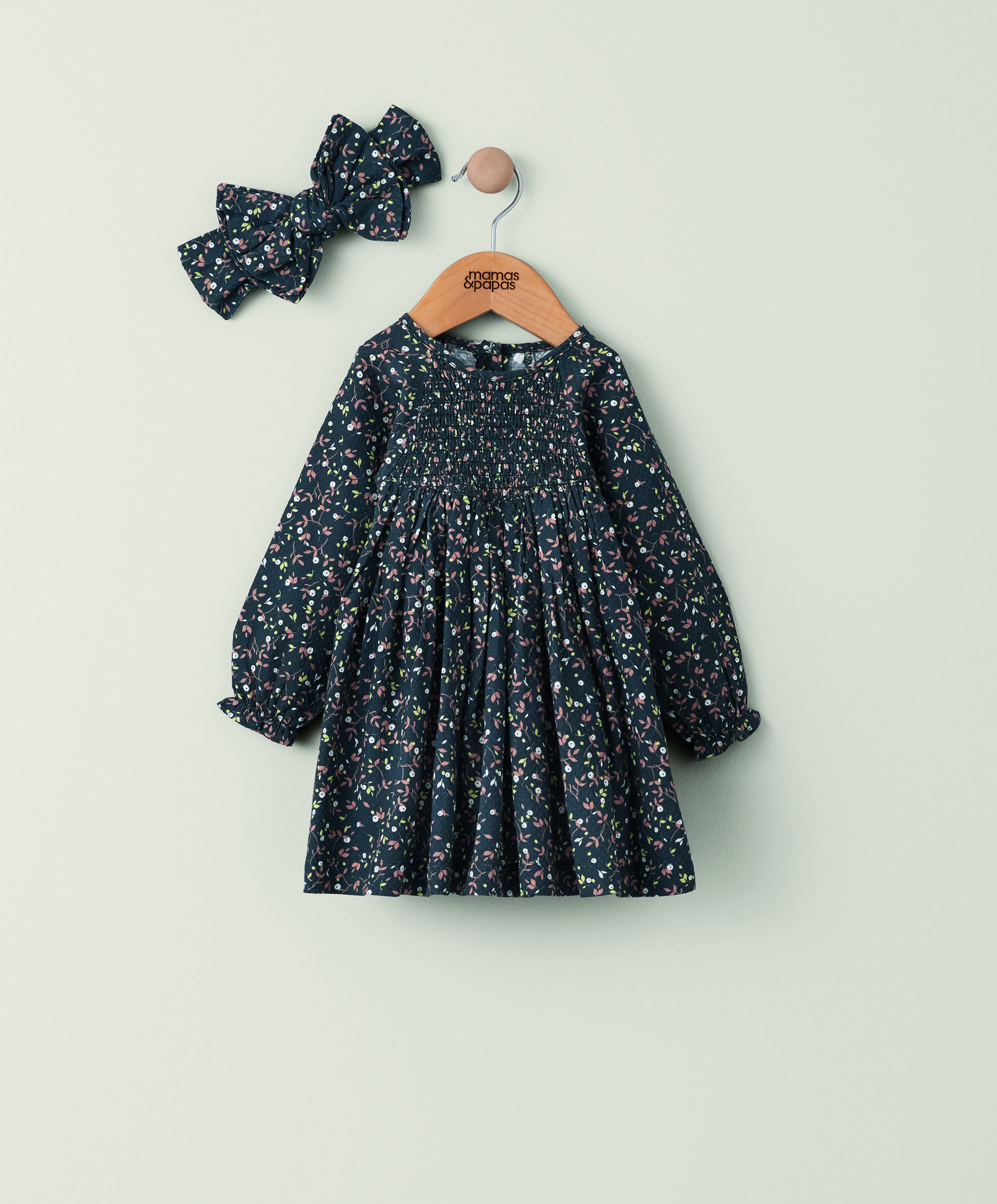 2 piece Berry Print Dress & Headband image number 1