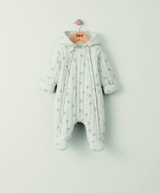 Berry Floral All Over Print Pramsuit