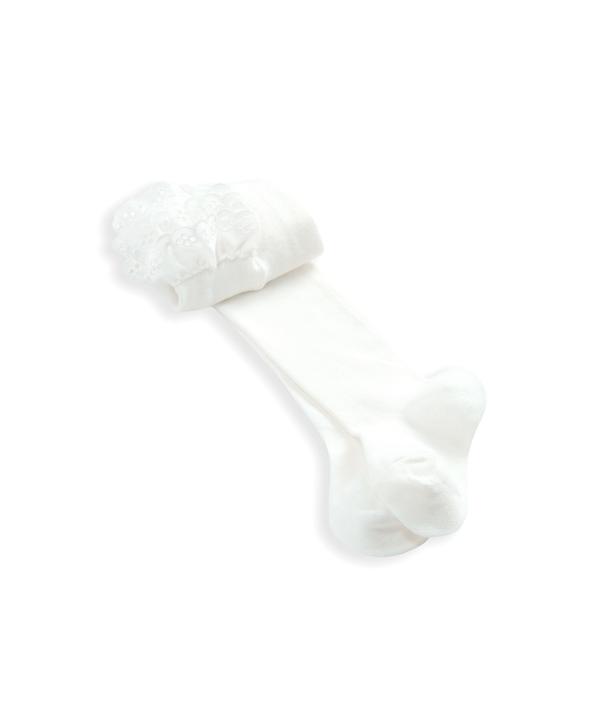 Ruffle Frill Tights - Off White image number 3