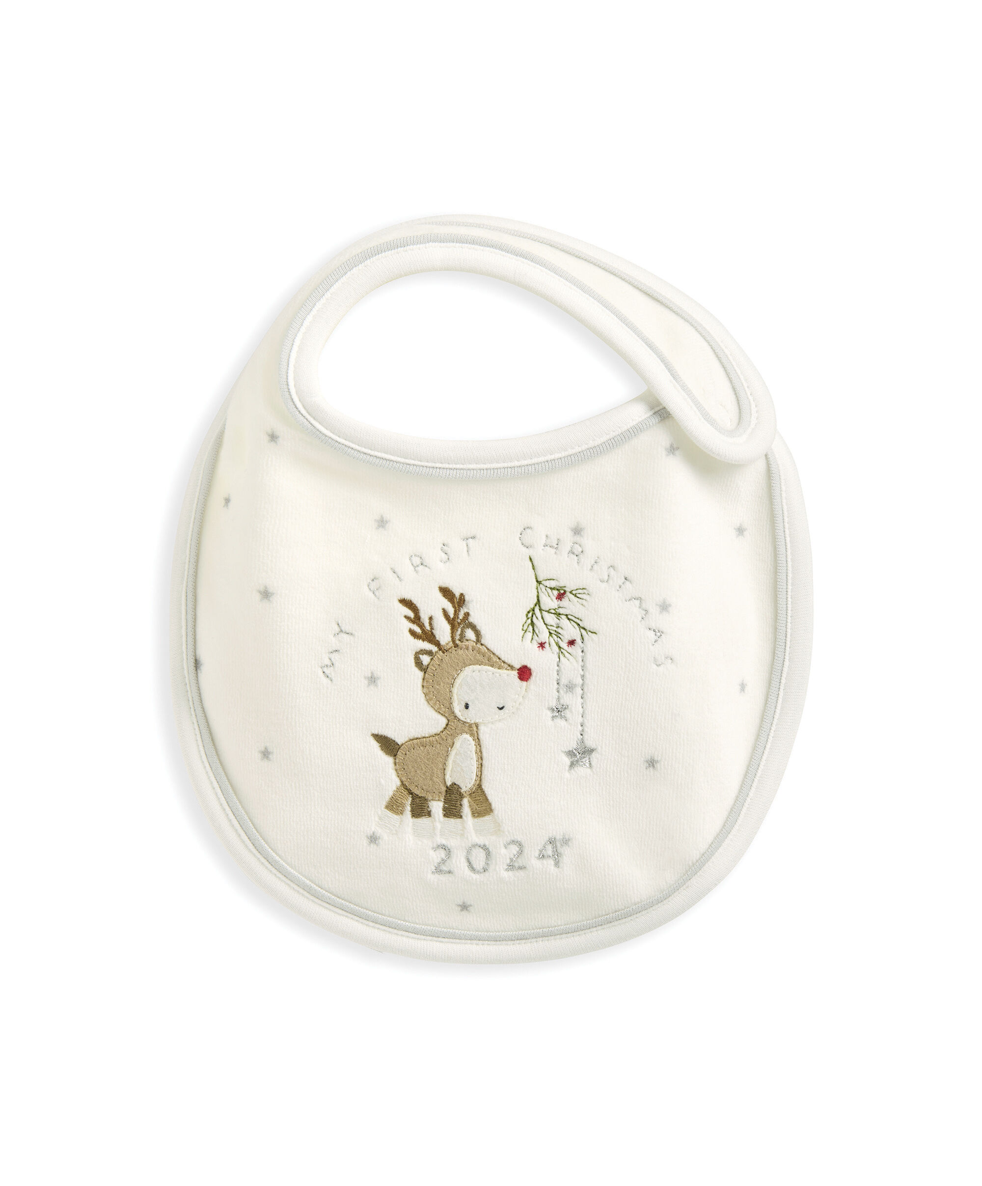 My First Christmas Bib - White image number 2