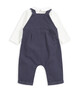 Eid Woven Dungarees & Bodysuit - Blue image number 3