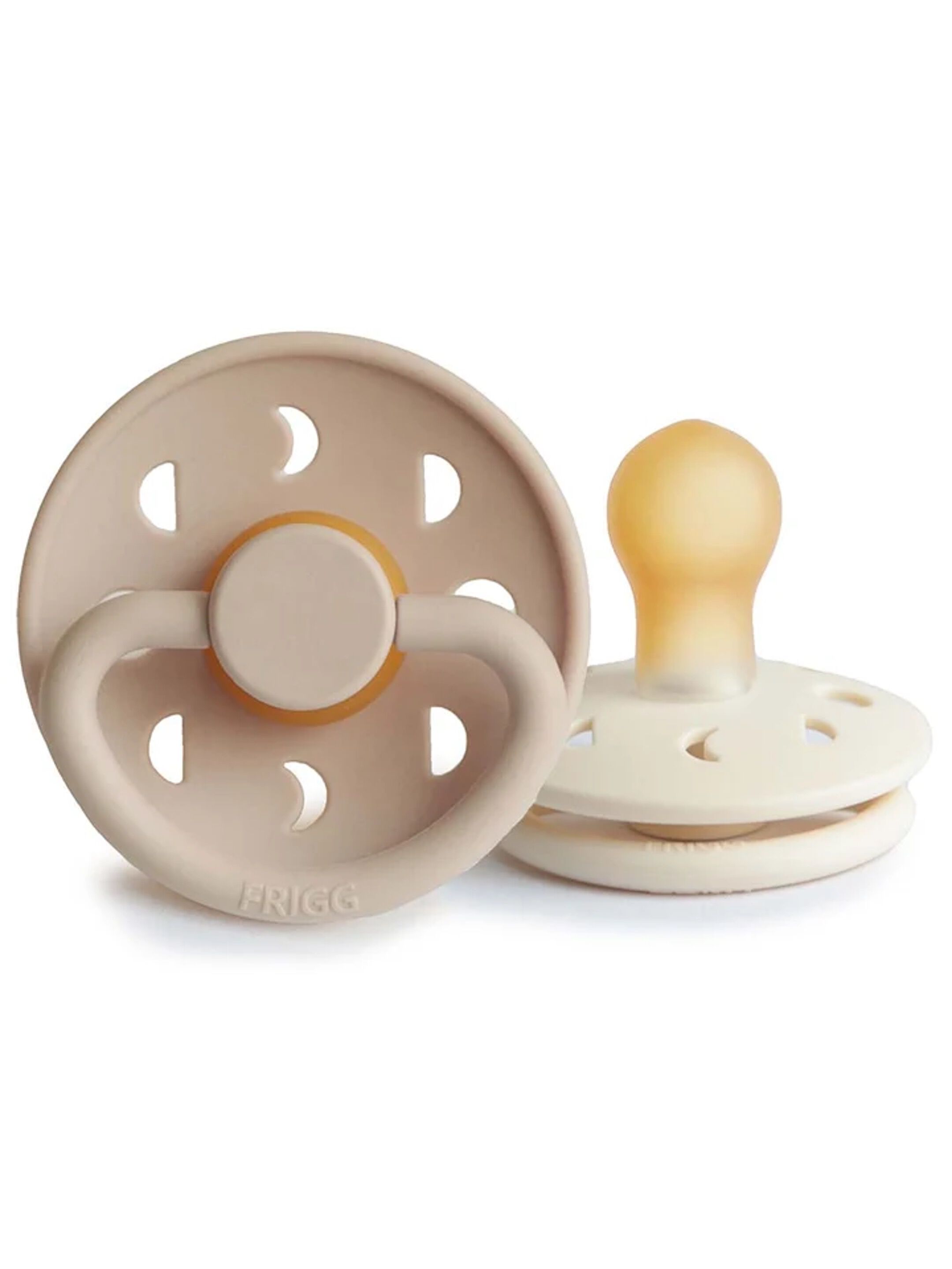 FRIGG Moon Phase Latex Baby Pacifier 0-6M 2-Pack Cream/Croissant - Size 1 image number 1