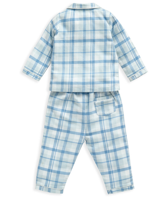 Blue Gingham Woven Pyjamas image number 11