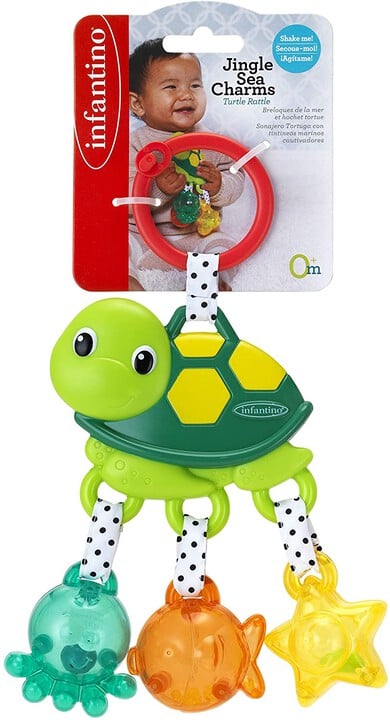 Infantino jingle sea charms turtle (green) image number 1