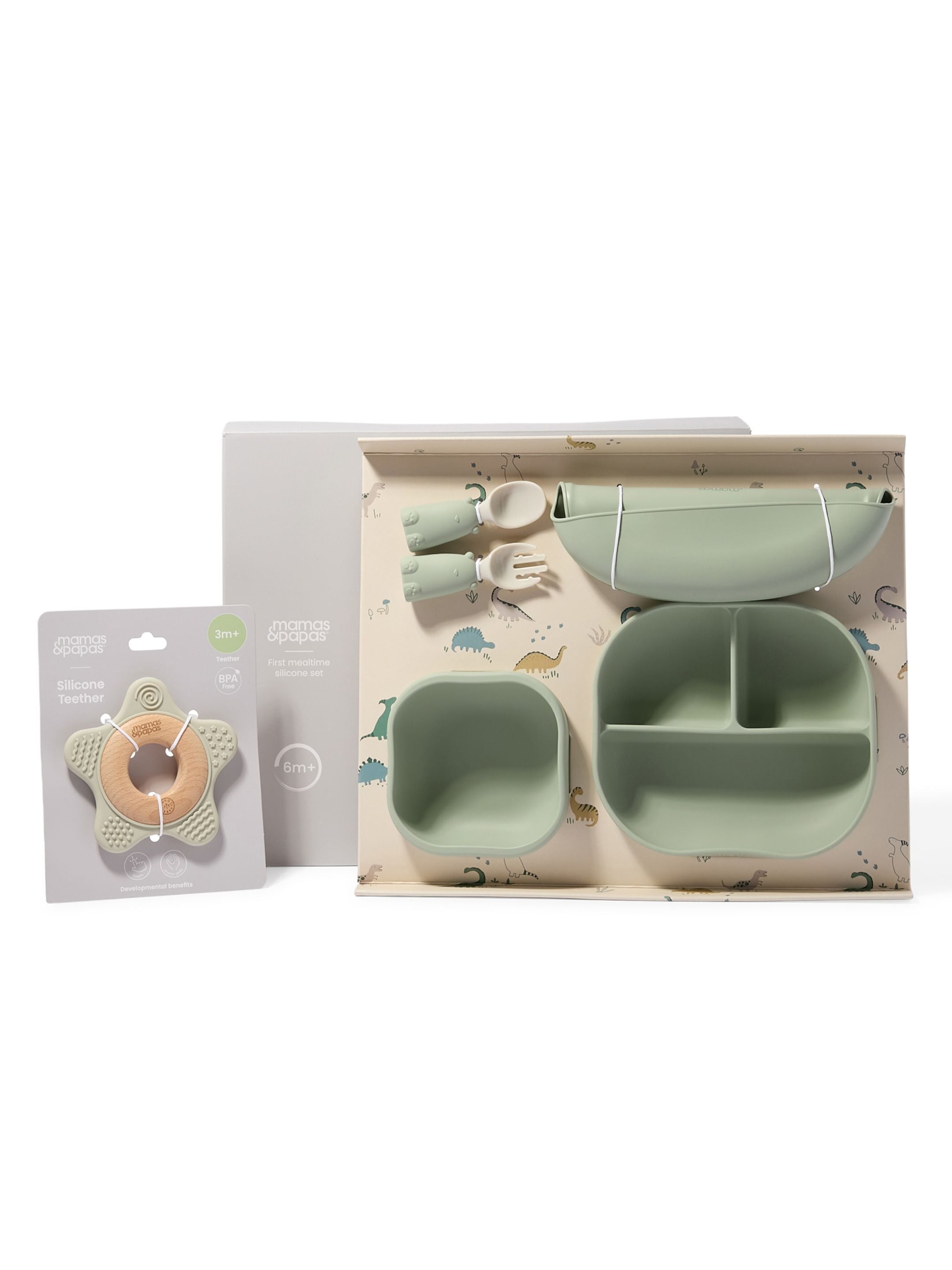 Weaning Set - Kiwi Silicone Meal Kit with Star Teether
