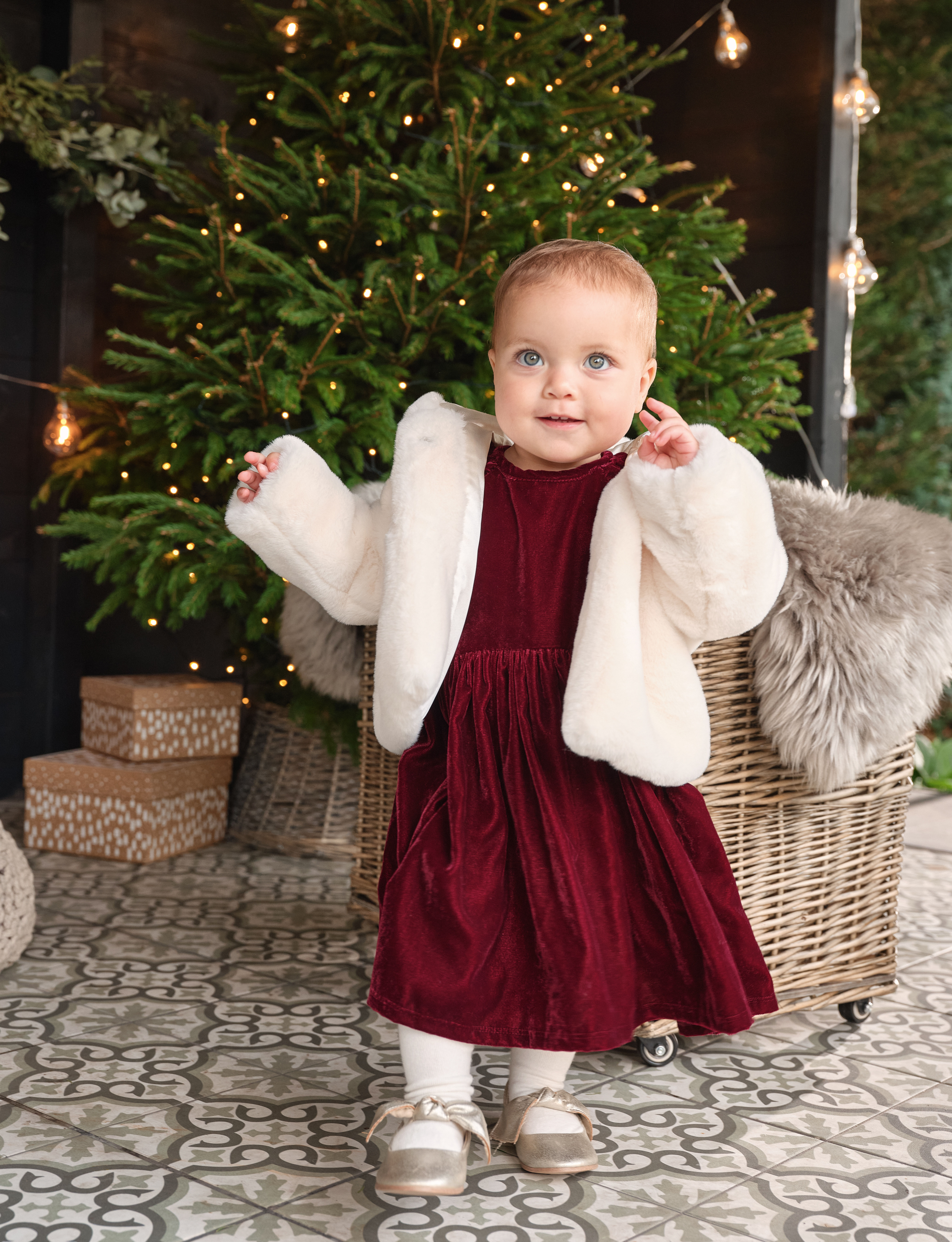 Cream Faux Fur Coat image number 4