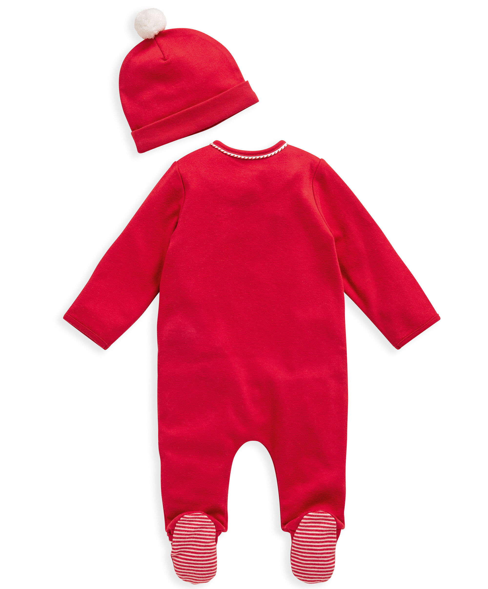 My 1st Christmas Red All-In-One & Hat image number 2