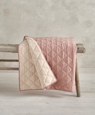 Quilt - Cotbed - Pink Wave