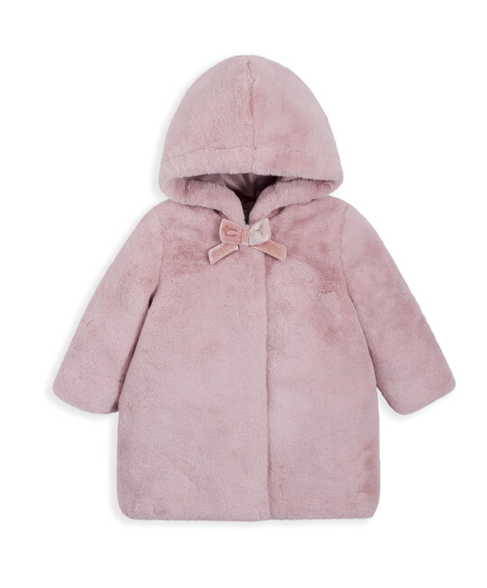 Pink Faux Fur Coat image number 6