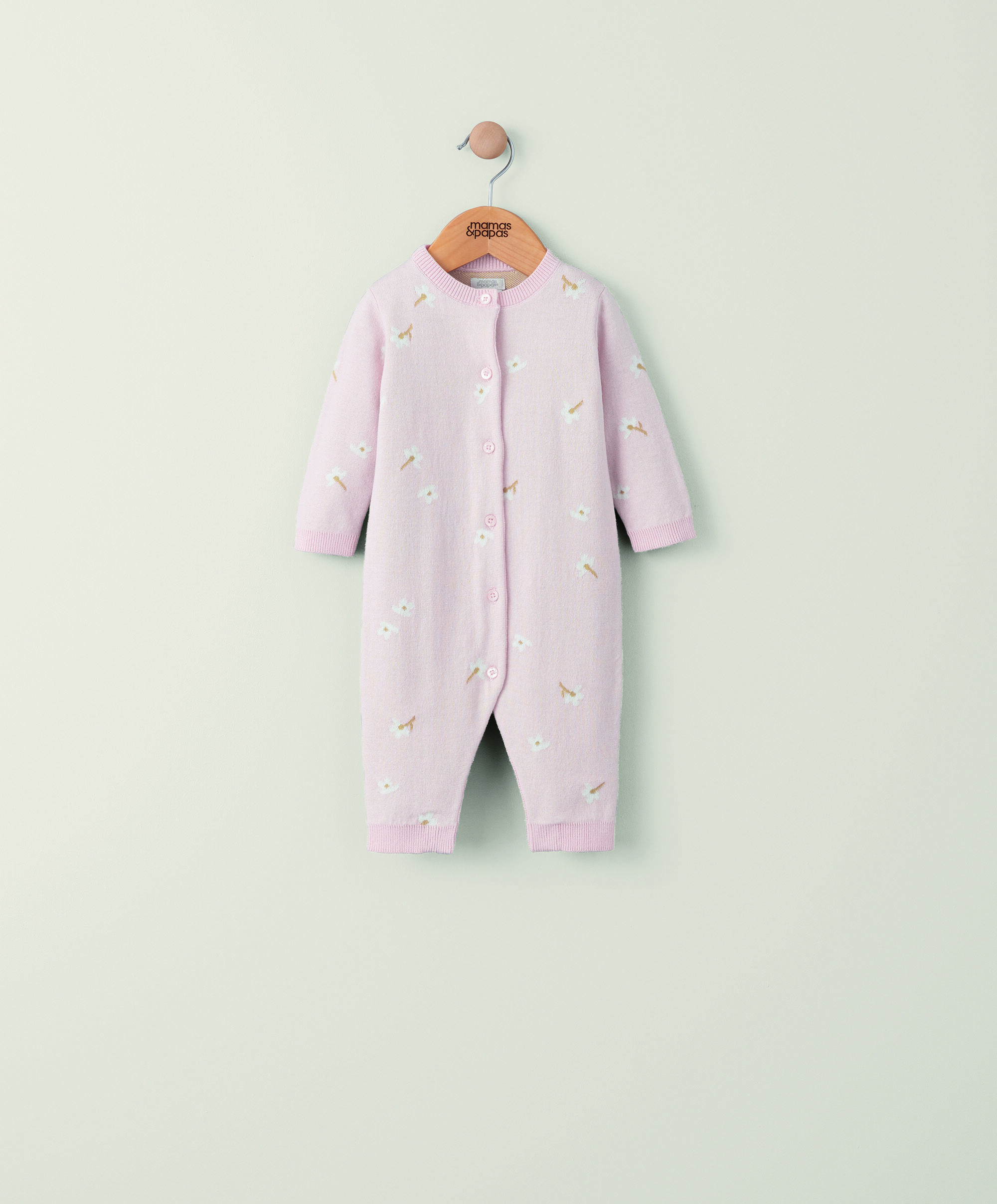 Jacquard Knit Floral Romper image number 1