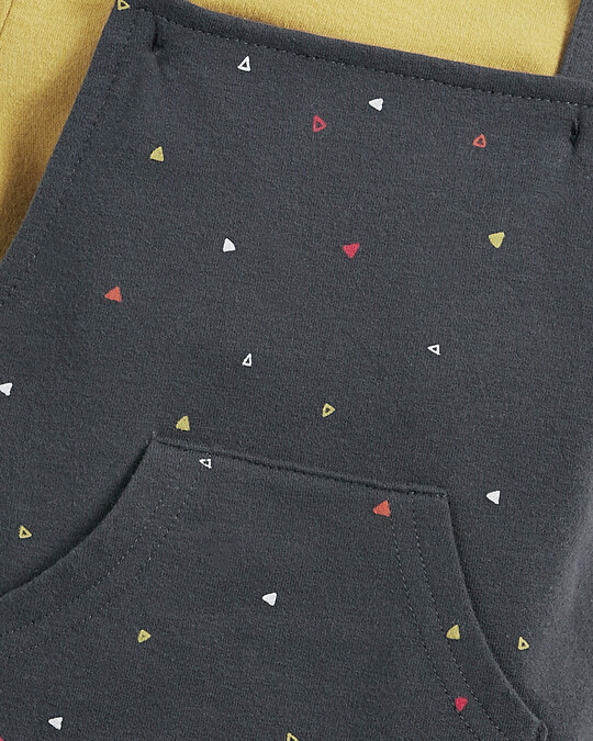 Triangle Dungaree & T-Shirt Set image number 5