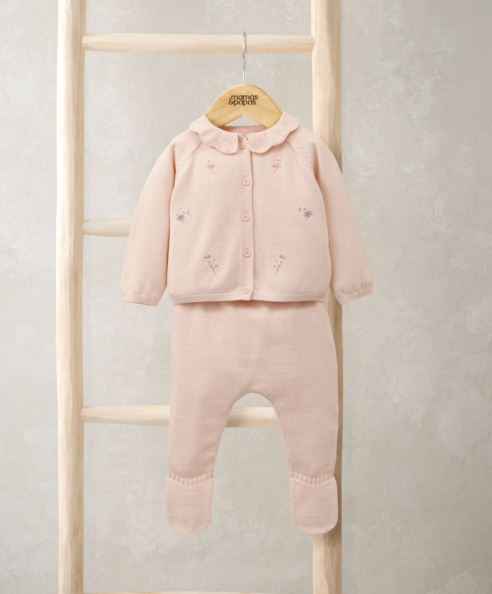Embroidered Knit Set