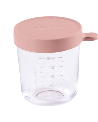 Beaba Conservation Jar Glass 250ml Old Pink