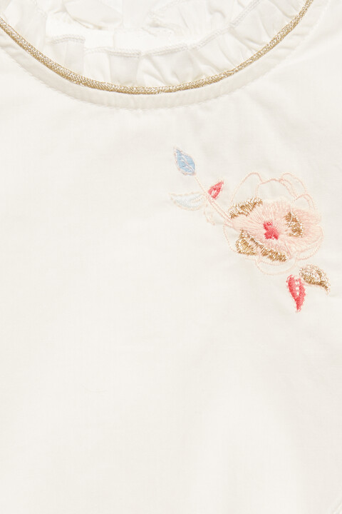 Embroidered Bodysuit & Bib Set image number 4
