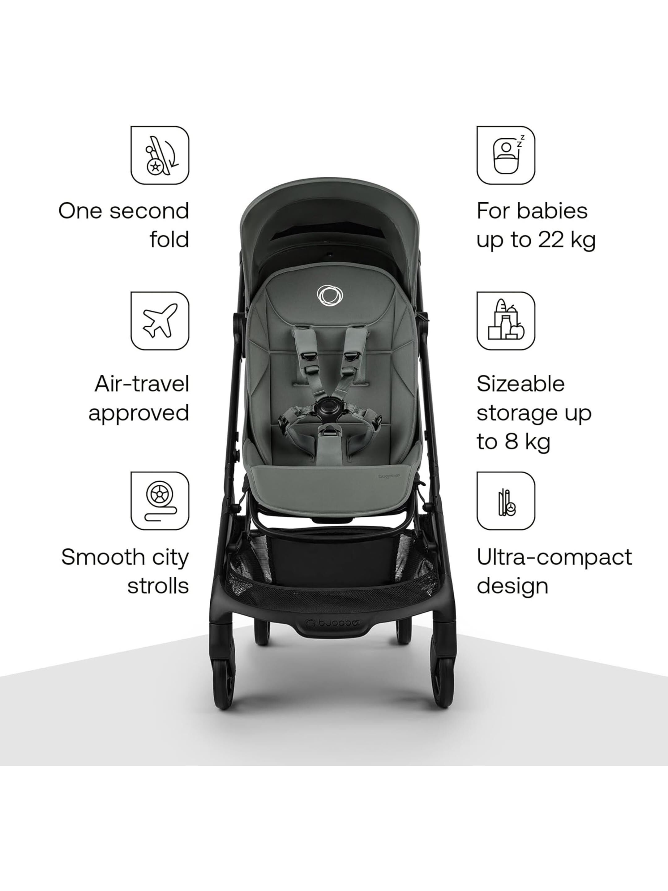 Bugaboo Butterfly 2 Complete Stroller - Forest Green image number 2