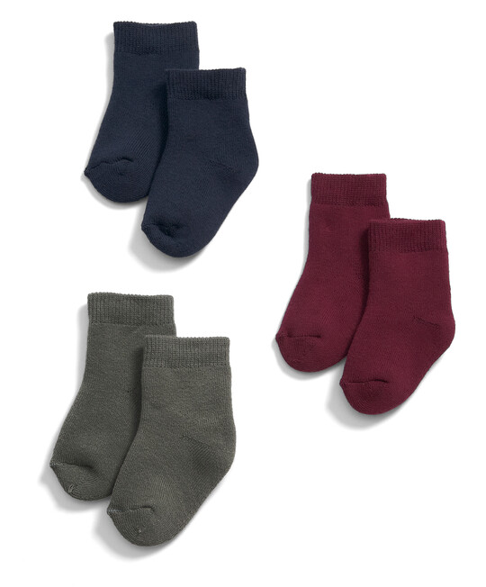 Navy Terry Towling Socks (3 Pack) image number 1