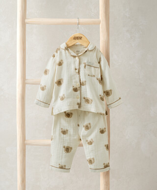 Mamas & Papas Bear Woven Pyjamas