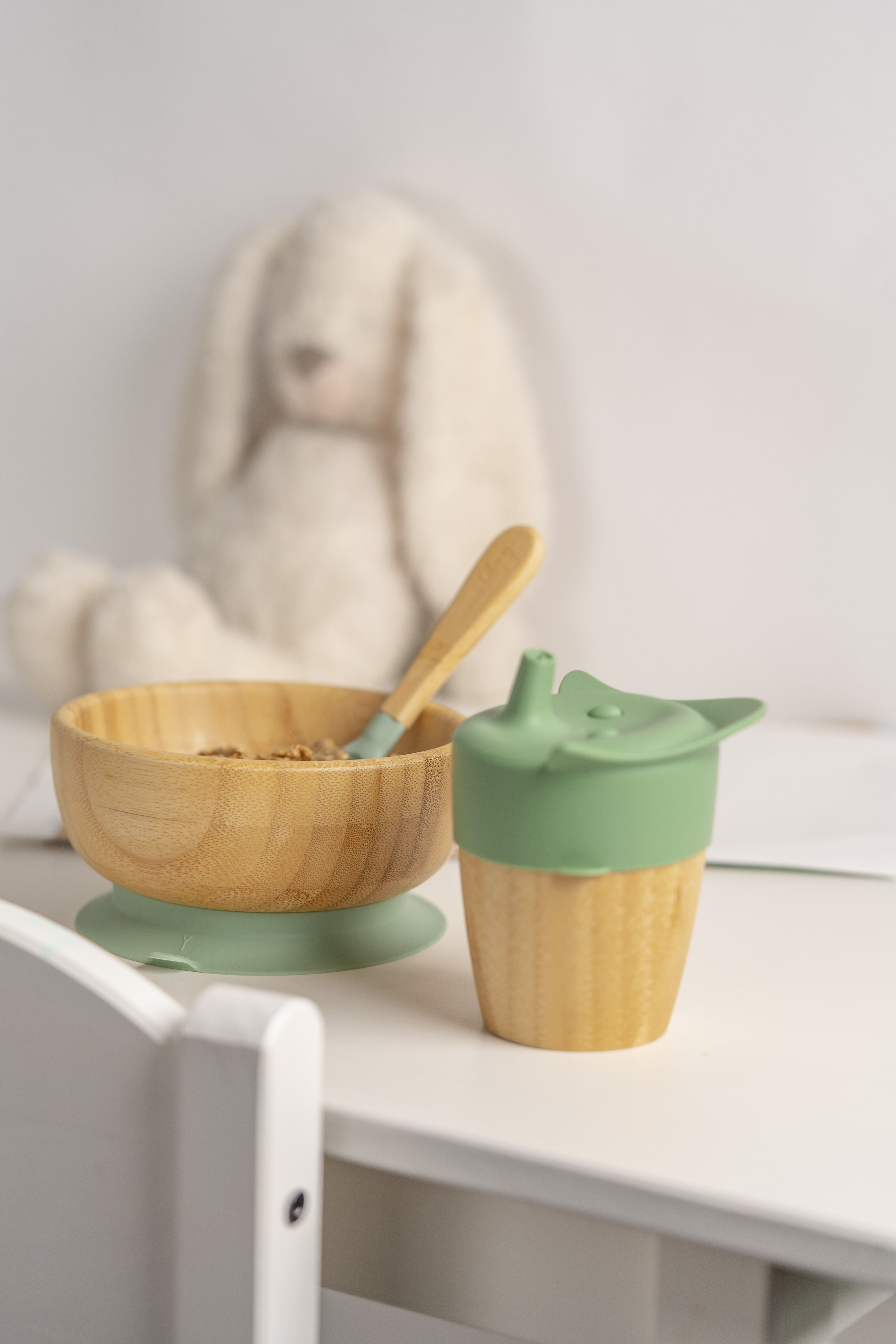 Citron Organic Bamboo Cup W Lids Pastel Green image number 4