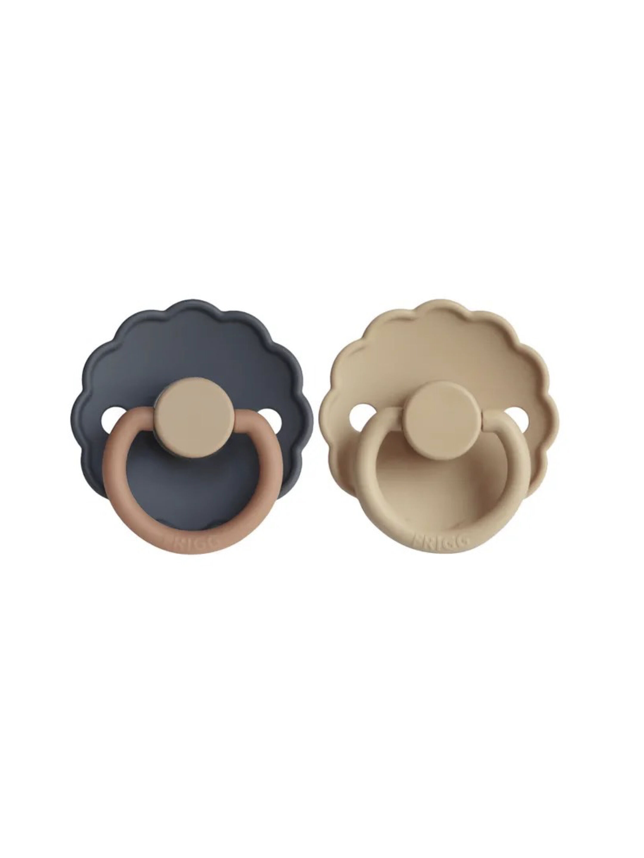 FRIGG Daisy Silicone Baby Pacifier 6-18M 2-Pack Aurora/Croissant - Size 2 image number 1