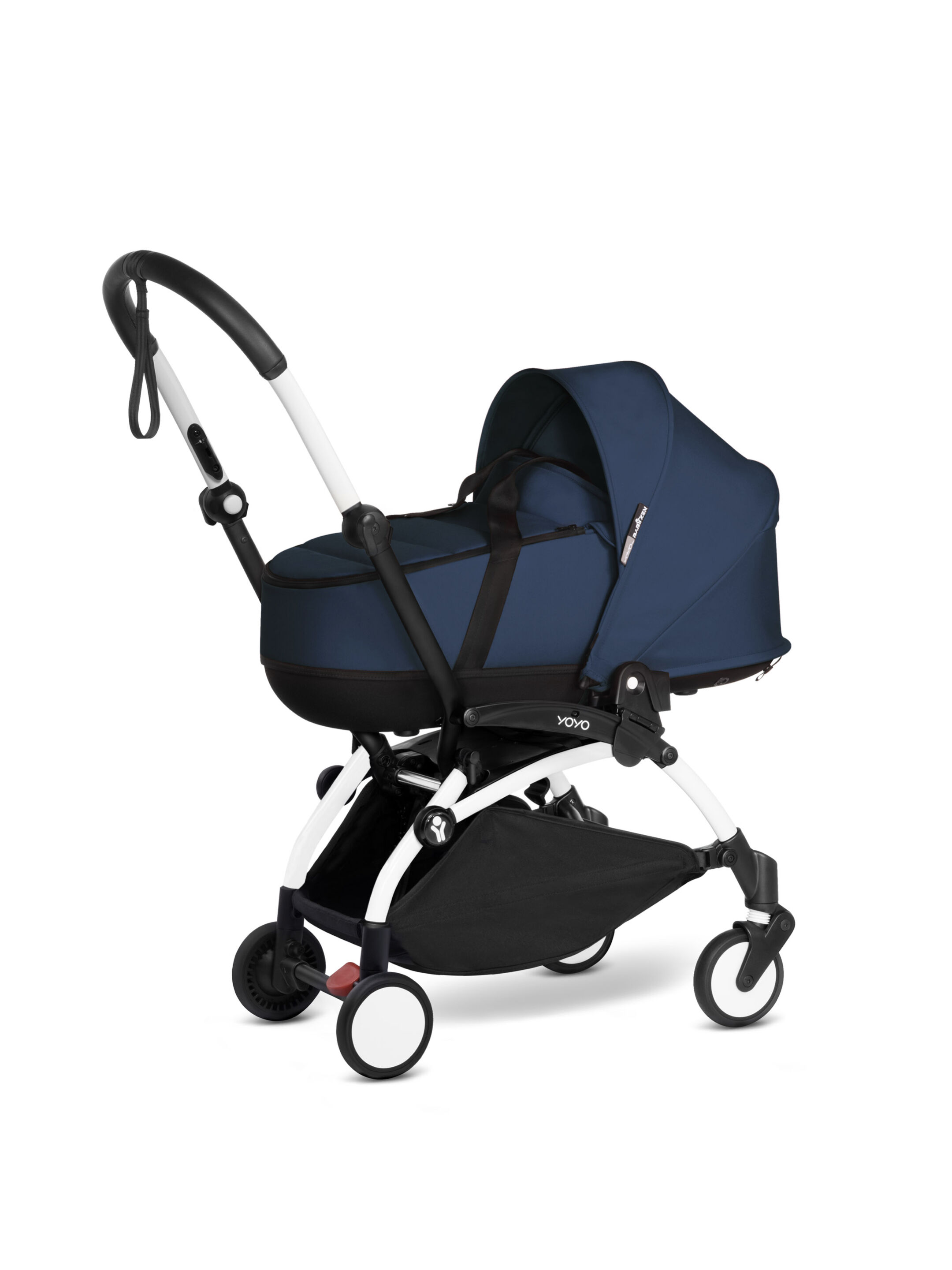 YOYO2 Stroller White Frame with Air France Blue Bassinet image number 1