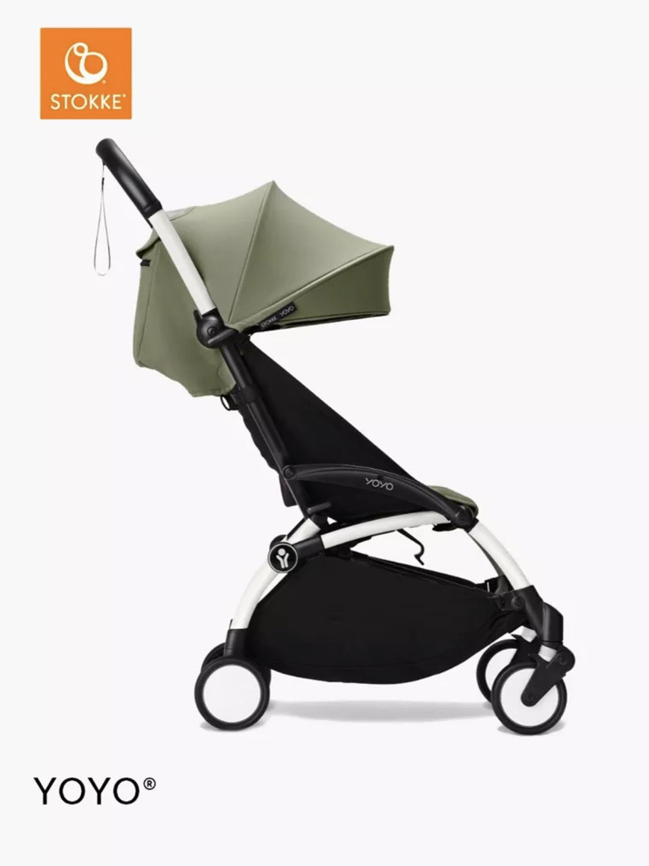 Stokke YOYO3 White Frame with 6+ Color Pack Olive (2 Pieces) image number 2