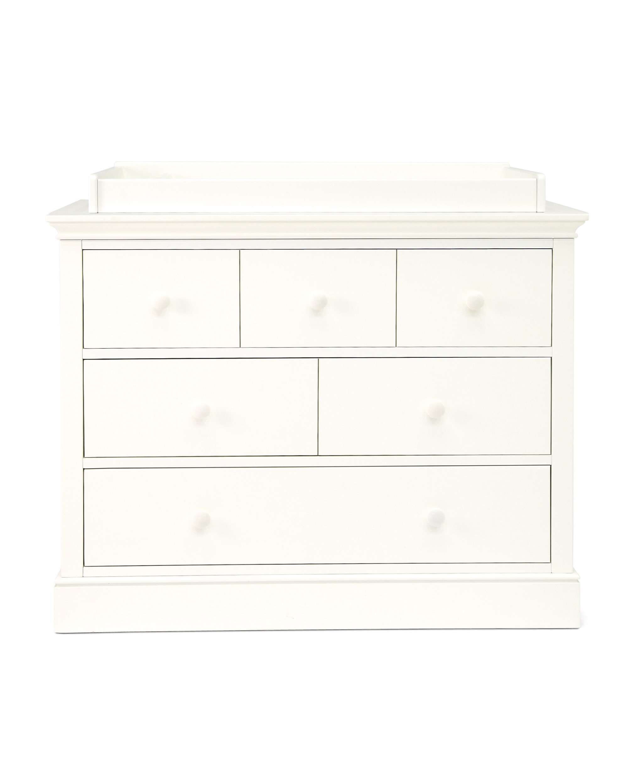 Oxford Wooden 6 Drawer Dresser & Baby Changing Unit - White image number 1