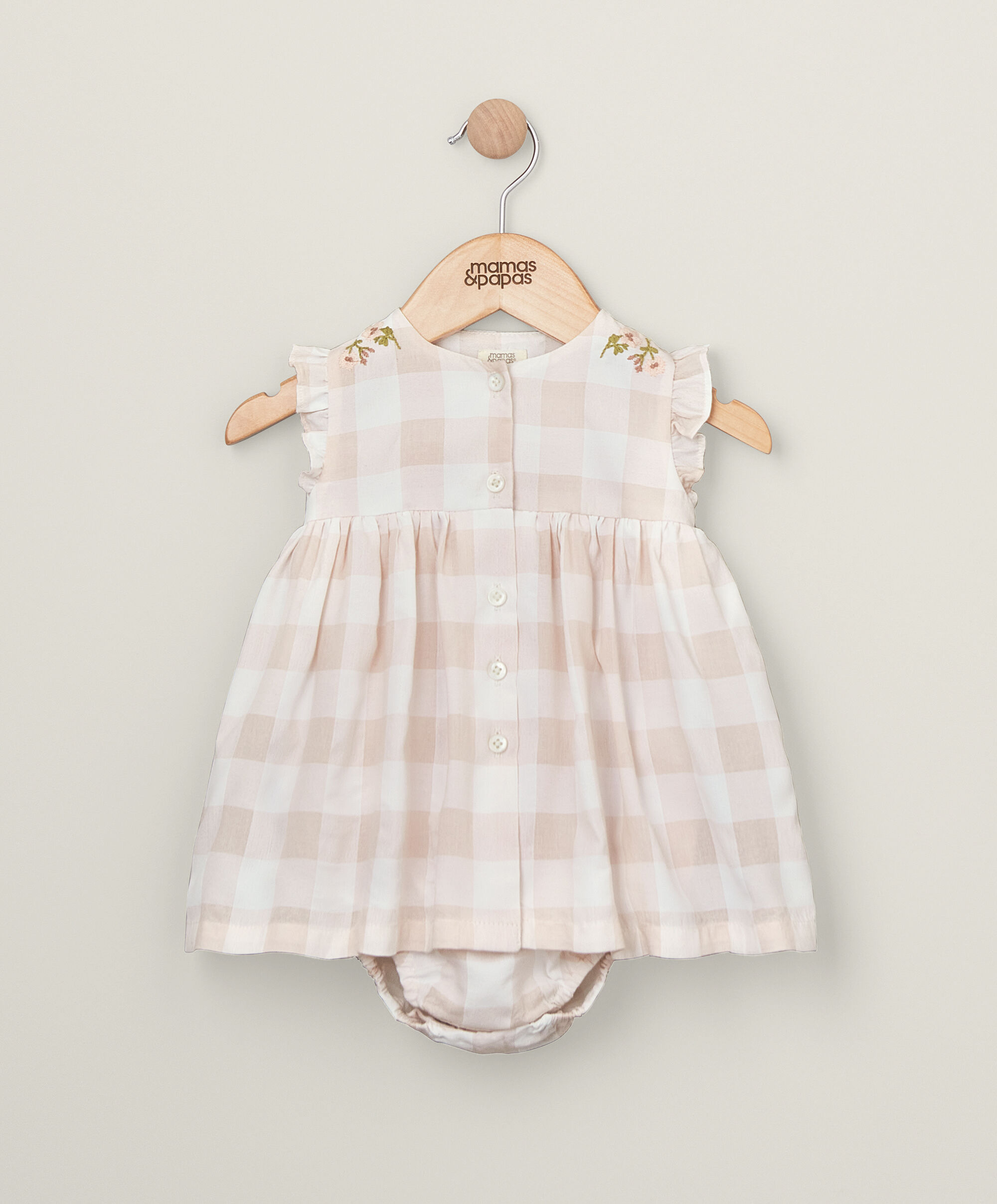 Gingham Sun Dress - Pink image number 1