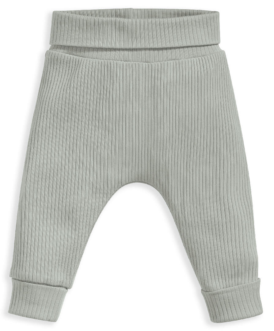 Organic Cotton Green Ribbed Leggings image number 1