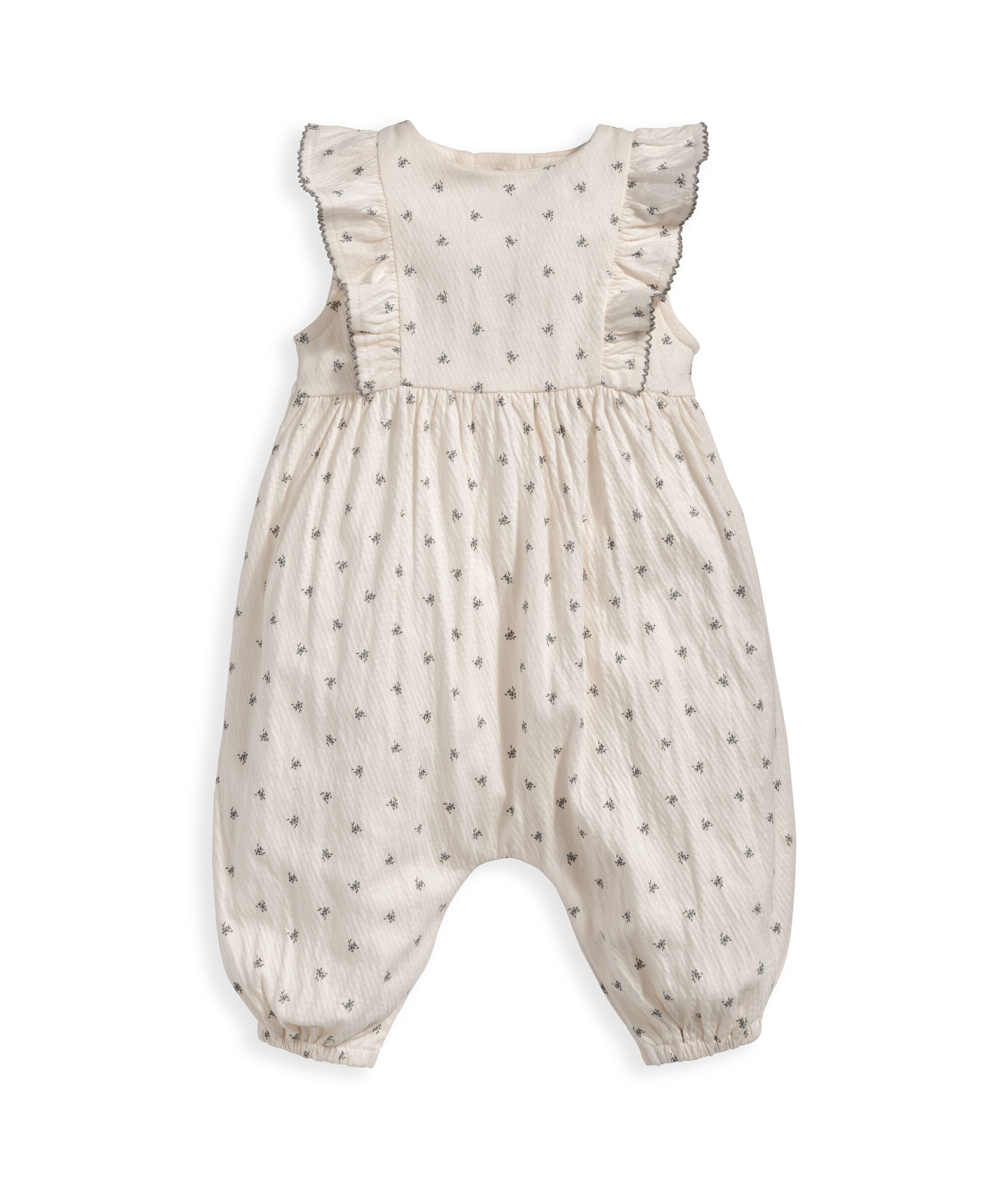 Ditsy Frill Romper - Blue image number 2