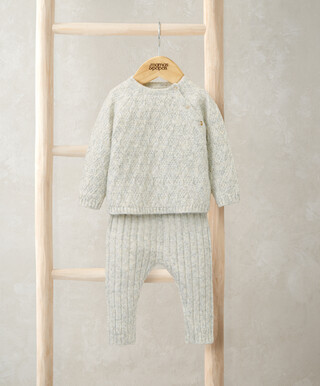 2Pc Grey Knitted Set