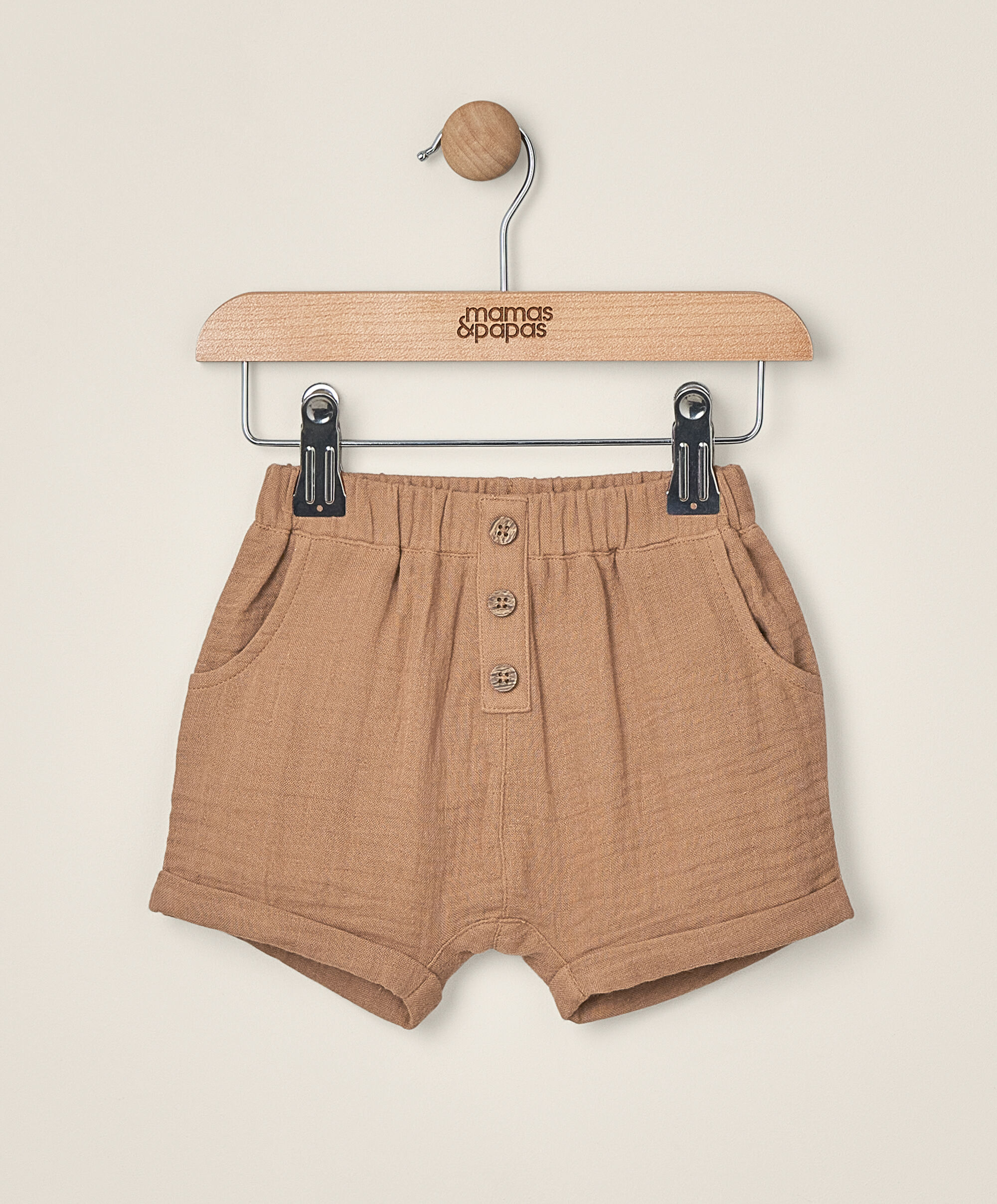 Brown Linen Short image number 1