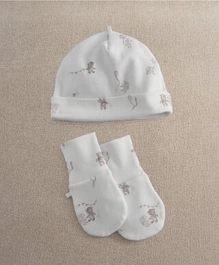 Mamas & Papas Celebration Print Hat & Mitts