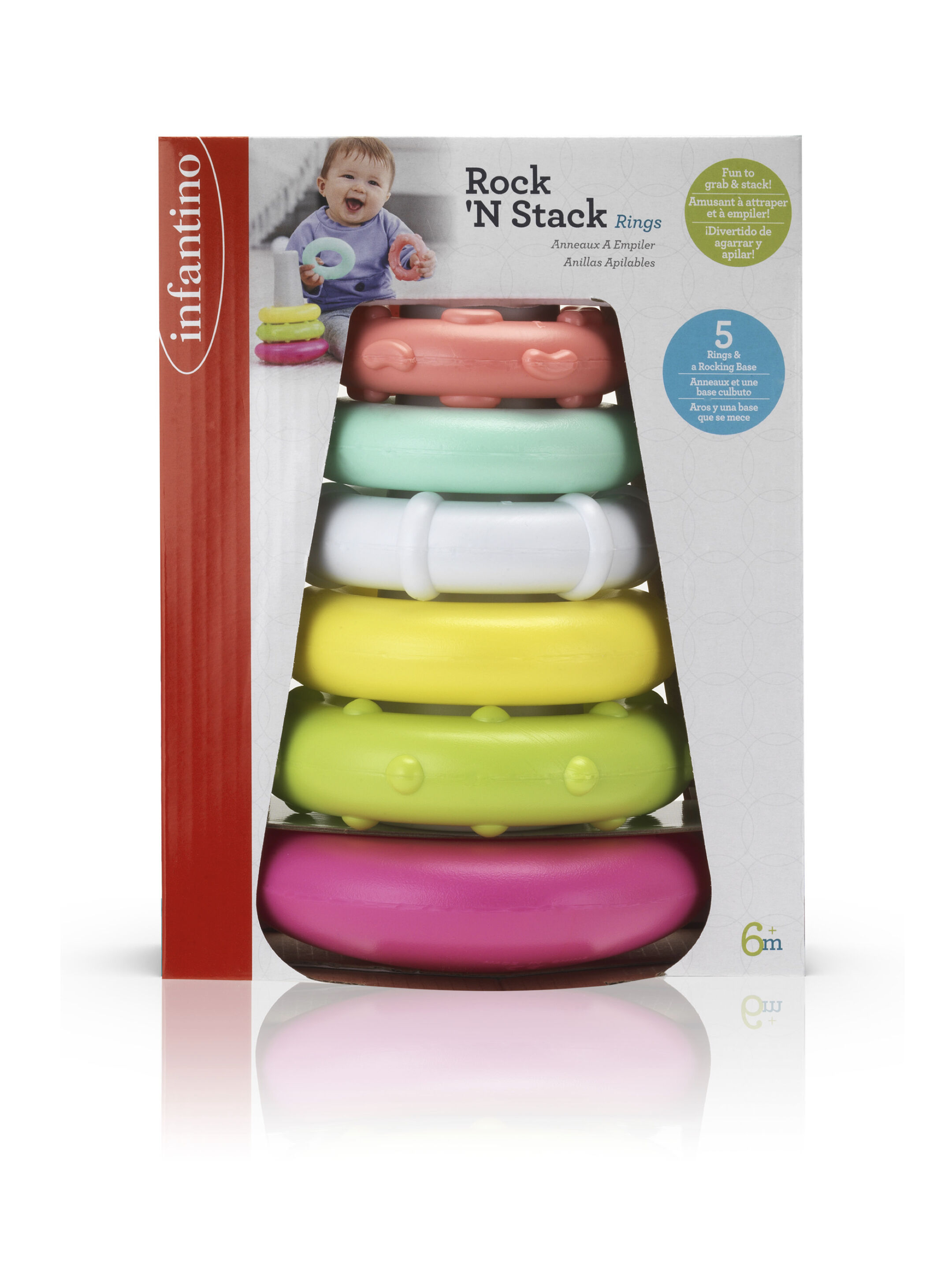 Infantino Rock N Rings - Pink image number 3